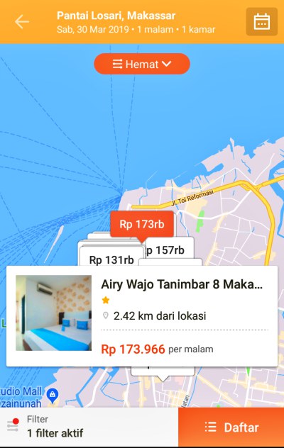 Pegipegi cari hotel di Makassar