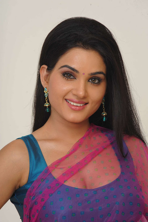 Kavya Singh Hot Cleavage in see through saree