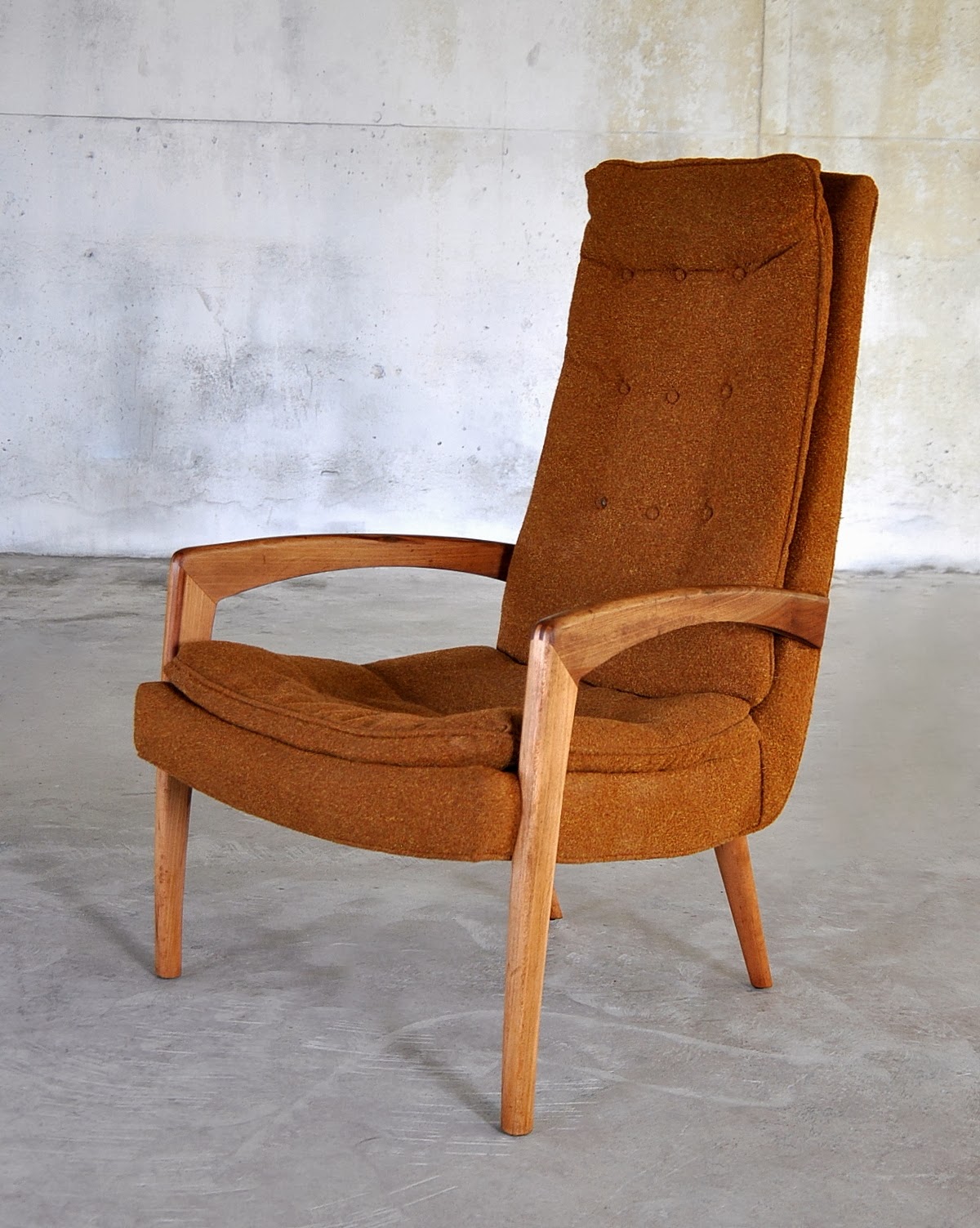 SELECT MODERN: Adrian Pearsall Style High Back Lounge Chair
