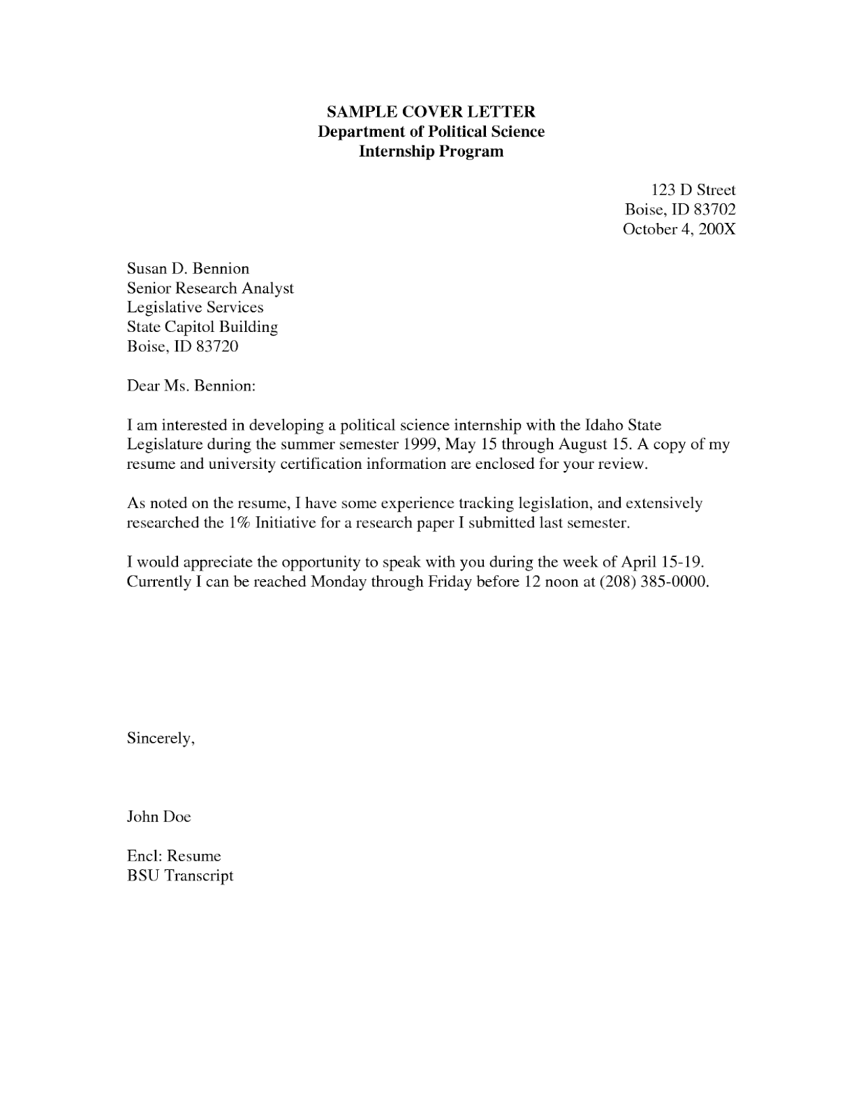 Letter For Internship Request Letter For Internship Request