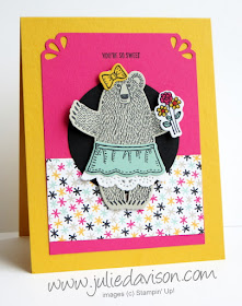 Stampin' Up! Bear Hugs "You're So Sweet" Card #stampinup 2016 Occasions Catalog www.juliedavison.com