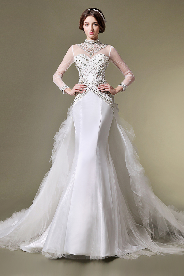 Wedding Event Dress That women love: Long Sleeves Bridal Gown: 2014 ...