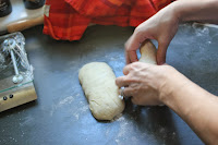 Shaping vegetable demi-baguettes