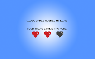 Funny Video Game Addiction Message Minimal Wallpaper