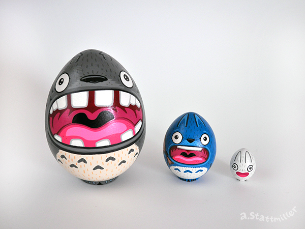 totoro nesting dolls