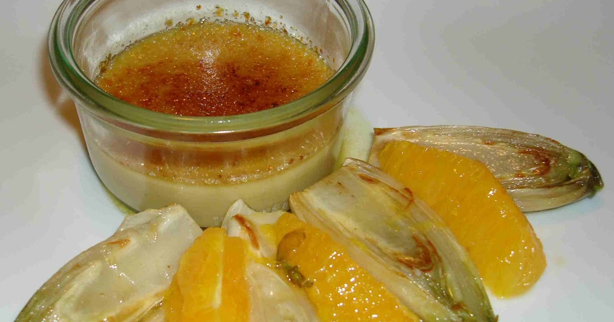 bushcooks kitchen: Topinambur-Crème brulée mit Chicoree-Orangen-Salat