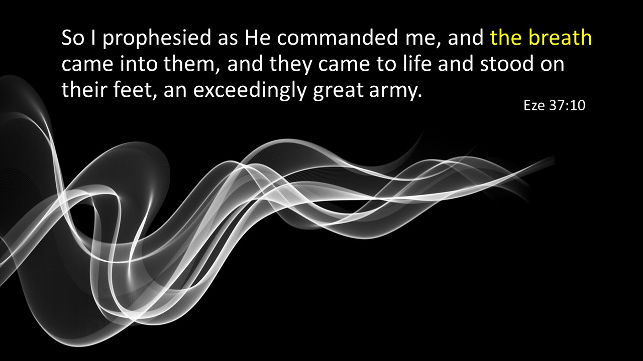 Sermons Let's fly together by the Spirit Now, Eze 37110