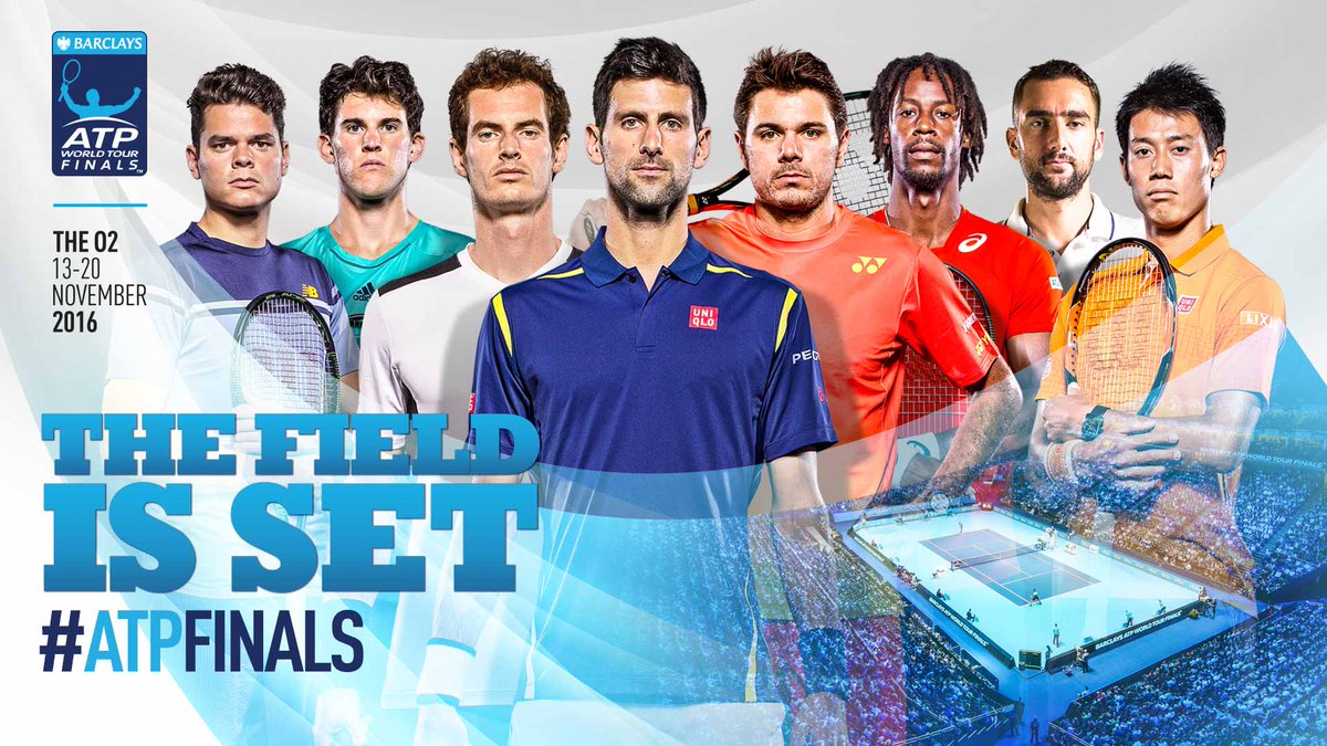 Definidos os oito participantes do ATP Finals de Tênis 2016 Surto