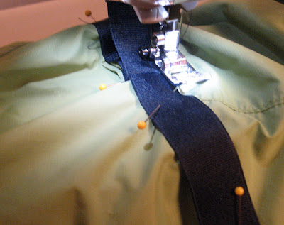 covering the seam with ribbed strap