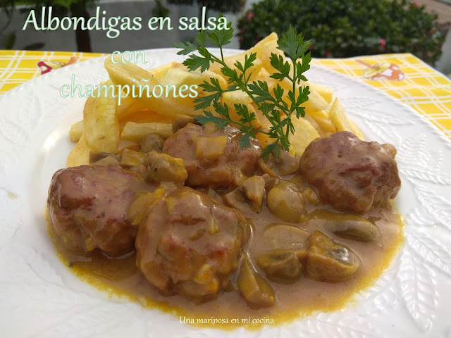 Albondigas En Salsa Con Champiñones
