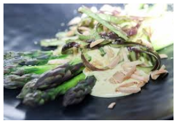  Asparagus Spears with Creamy Almond Sauce Recipe