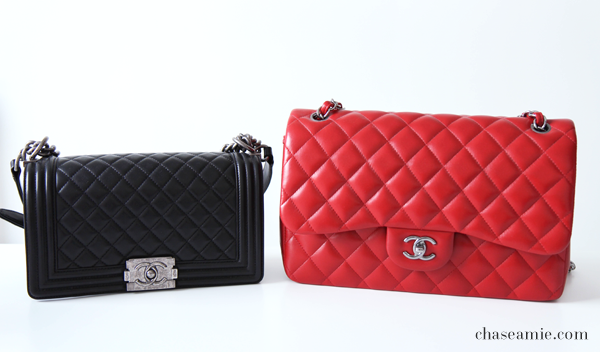 Chanel Jumbo Double Flap Bag Red Ruthenium Hardware