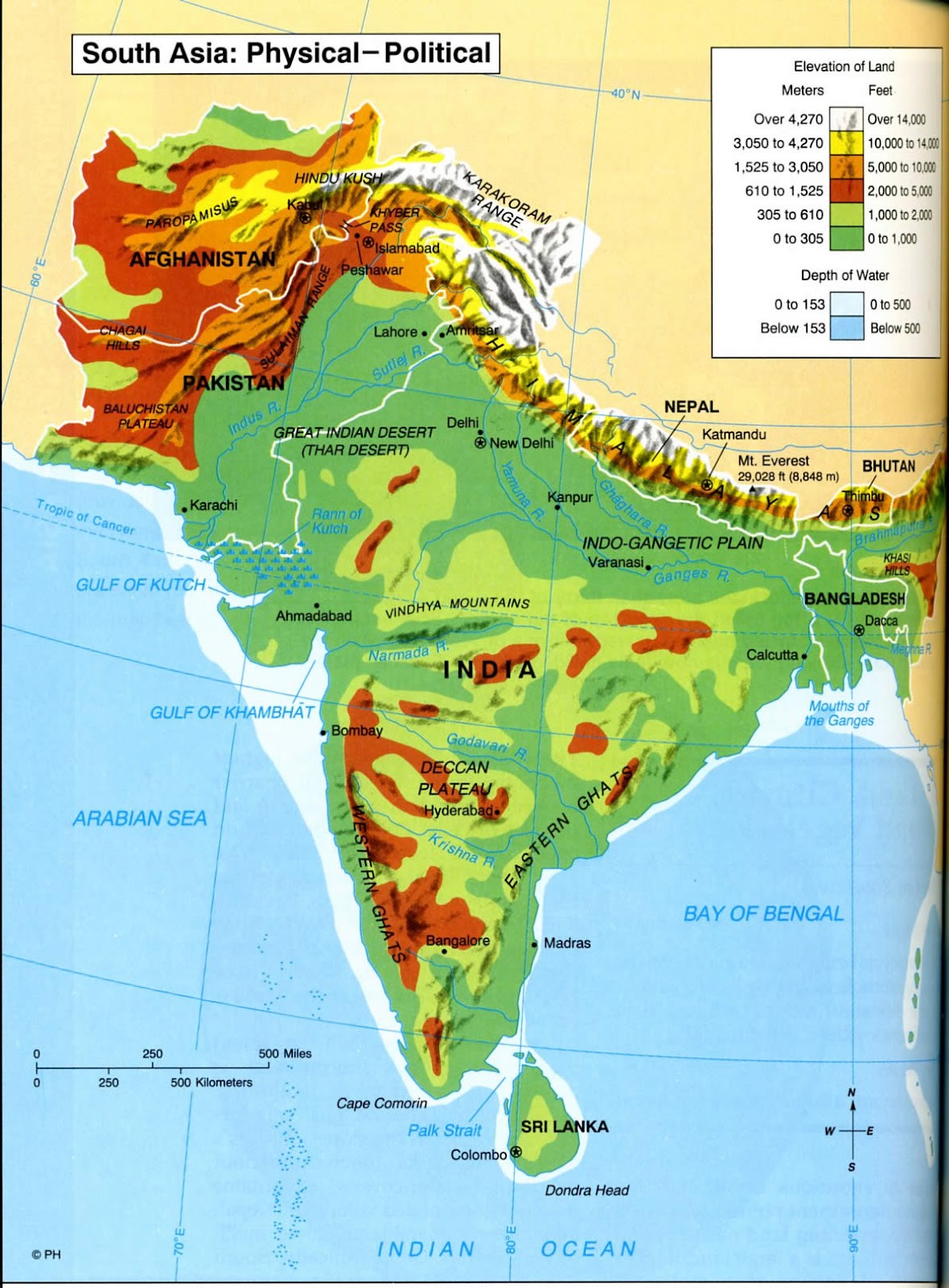Индоганская равнина на карте. Рельеф Индии карта. Карта гор Индии. Горы Индии на карте. Карта рельефа Южной Азии.