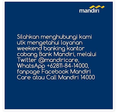 Lokasi bank mandiri yang buka hari sabtu Lokasi bank mandiri yang buka hari sabtu
