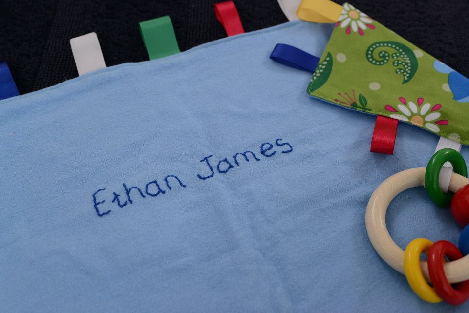 Random Crafting Adventures Baby Travel Blanket and Toy Holder