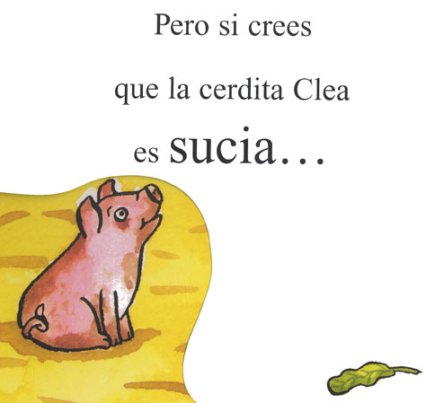 la cerdita clea con peluche