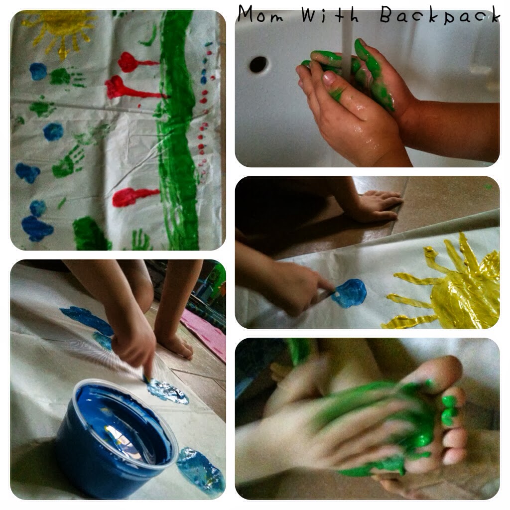 Finger Painting for Kids and... Mom With Backpack