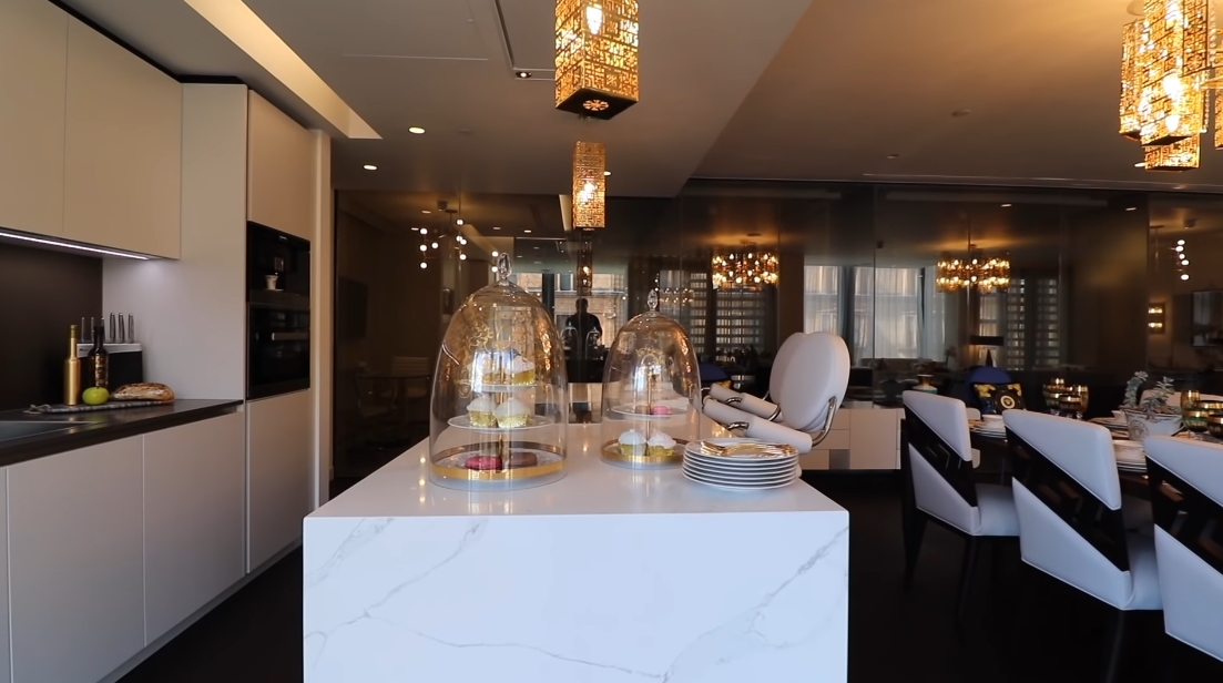 17 Interior Design Photos vs. DAMAC Tower Nine Elms London By Versace Luxury Condo Tour