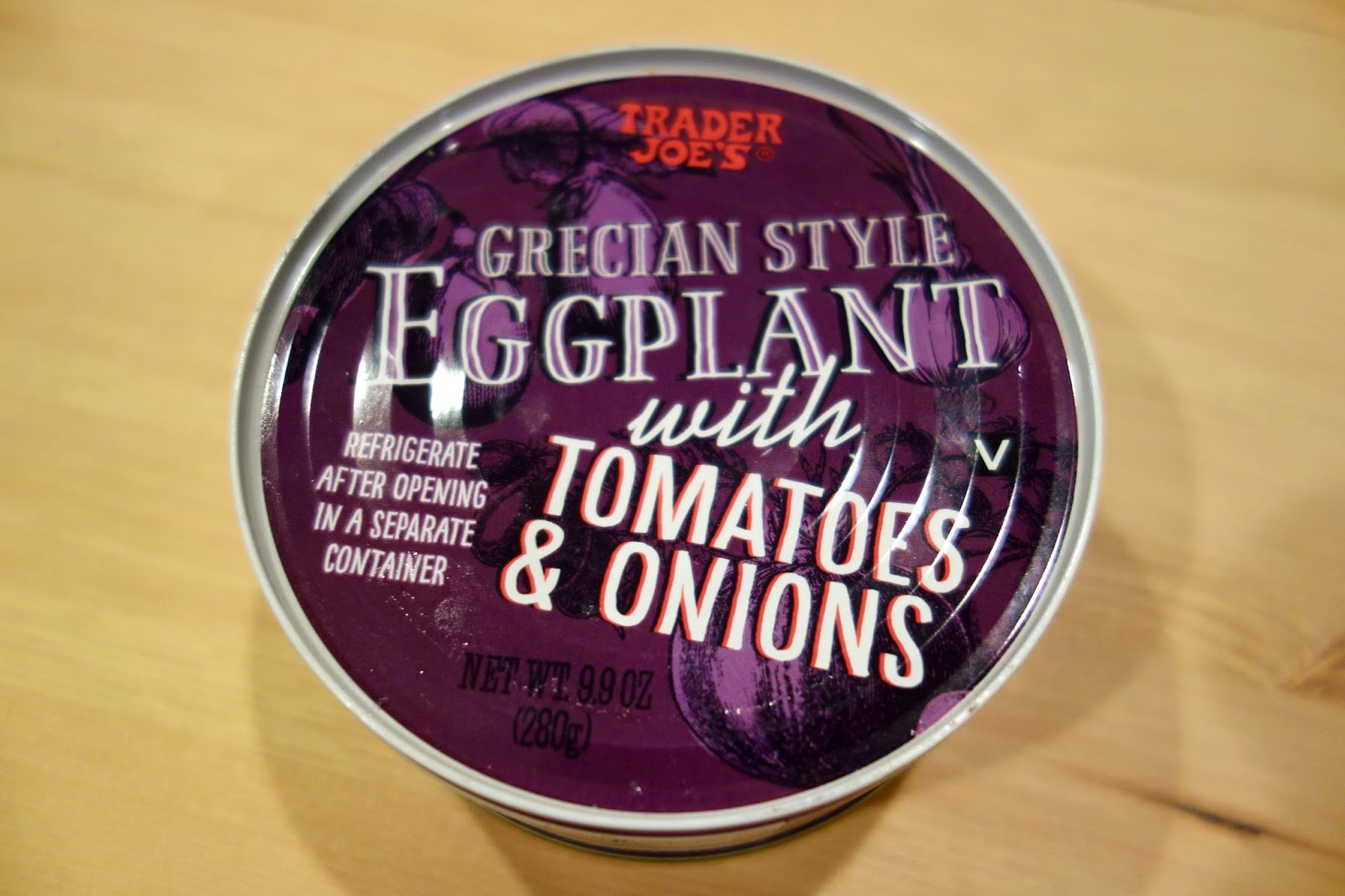 Trader Joe's Grecian Style Eggplant with Tomatoes & Onions