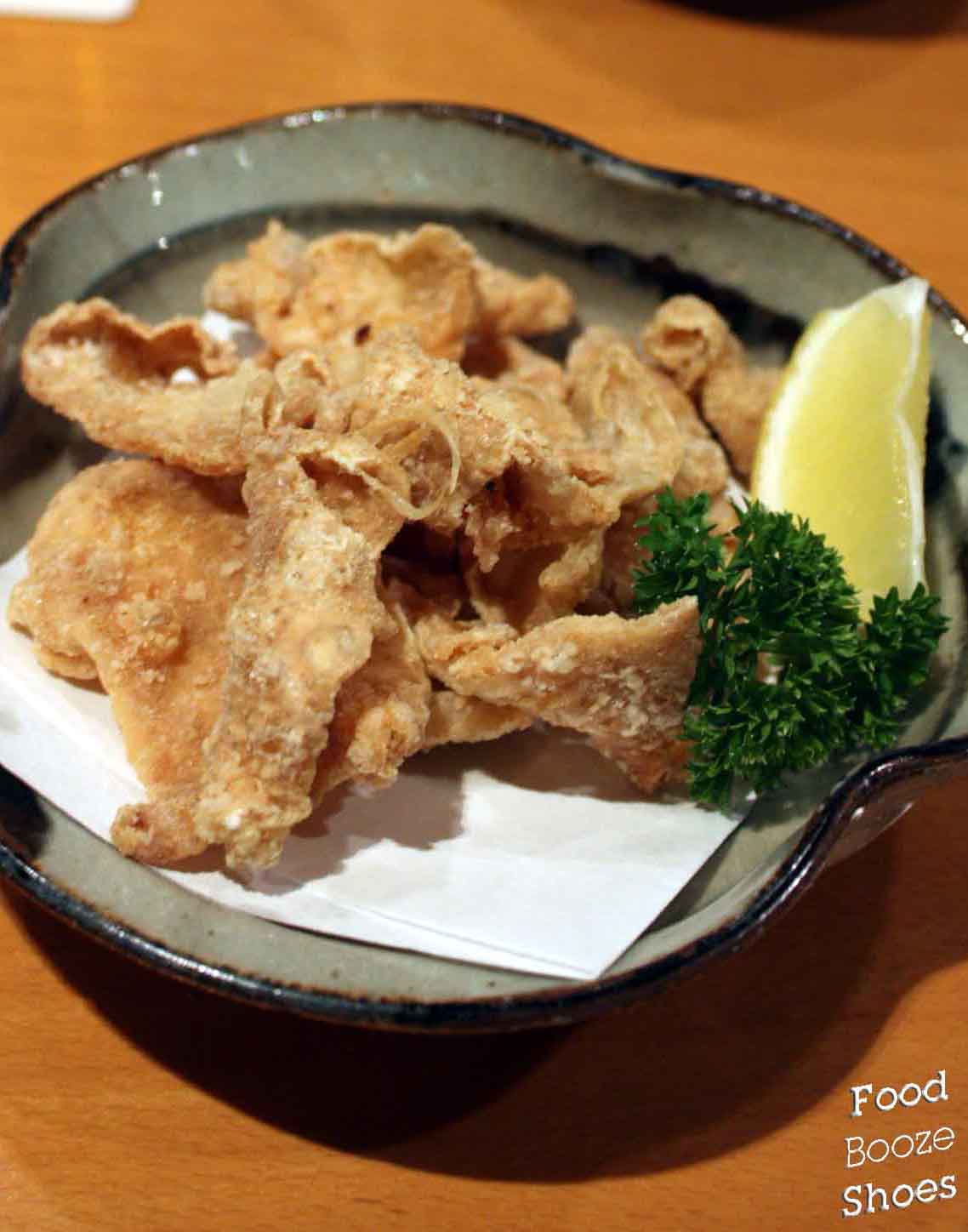 Food, booze and shoes Azuma Kushiyaki in three words fried chicken skin