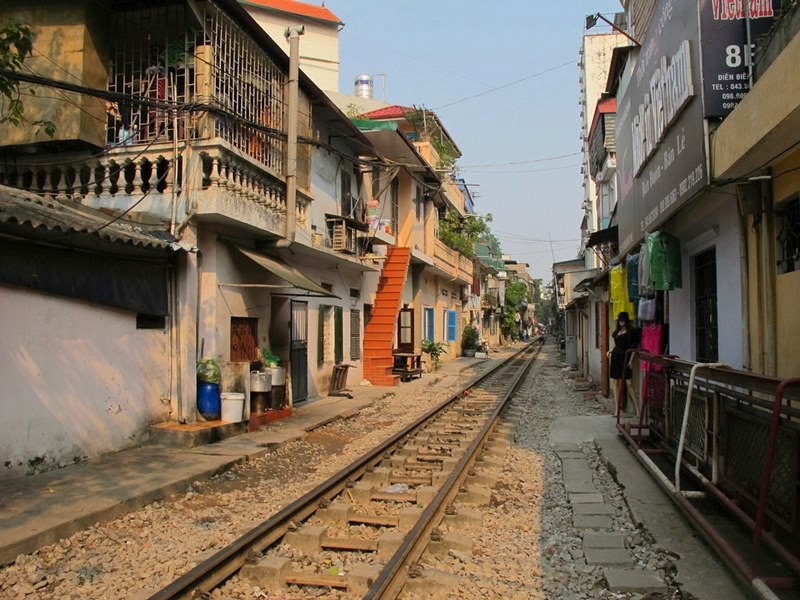 Passageway Train Track of Hanoi, Vietnam