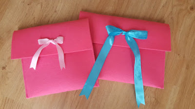 Felt envelope clutch with ribbon closure tutorial