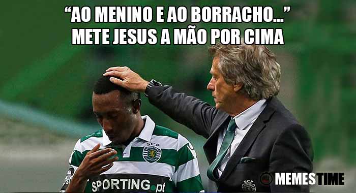 Jorge Jesus está orgulhoso por o Gelson Martins, o seu menino, ser chamado à Seleção nacional - by MemesTime.com (foto base: record.xl.pt). Memes Time… da bola que rola e faz rir - Jorge Jesus está orgulhoso por o Gelson Martins, o seu menino, ser chamado à Seleção nacional – “Ao Menino e ao Boracho…” mete JESUS a mão por cima.