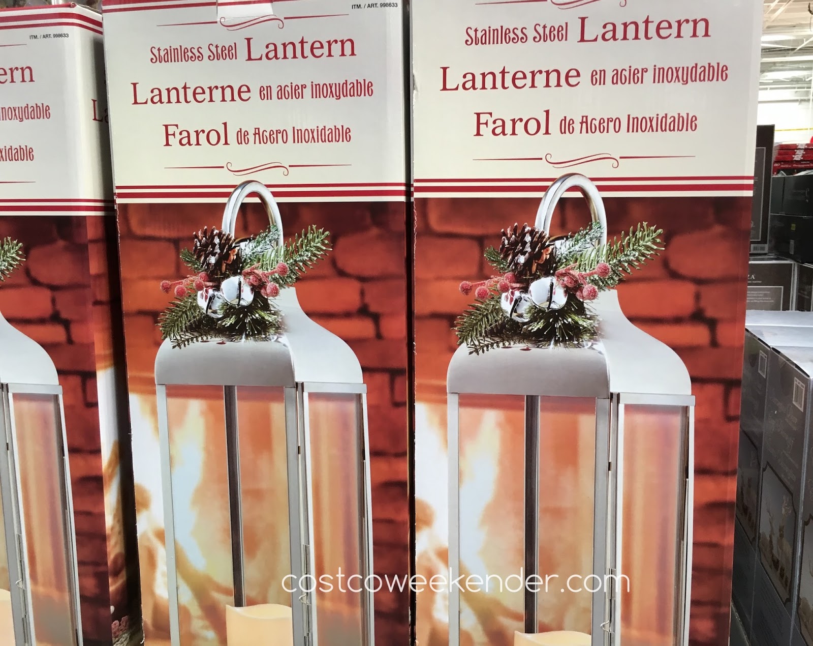 Stainless Steel Lantern (27.5") Costco Weekender