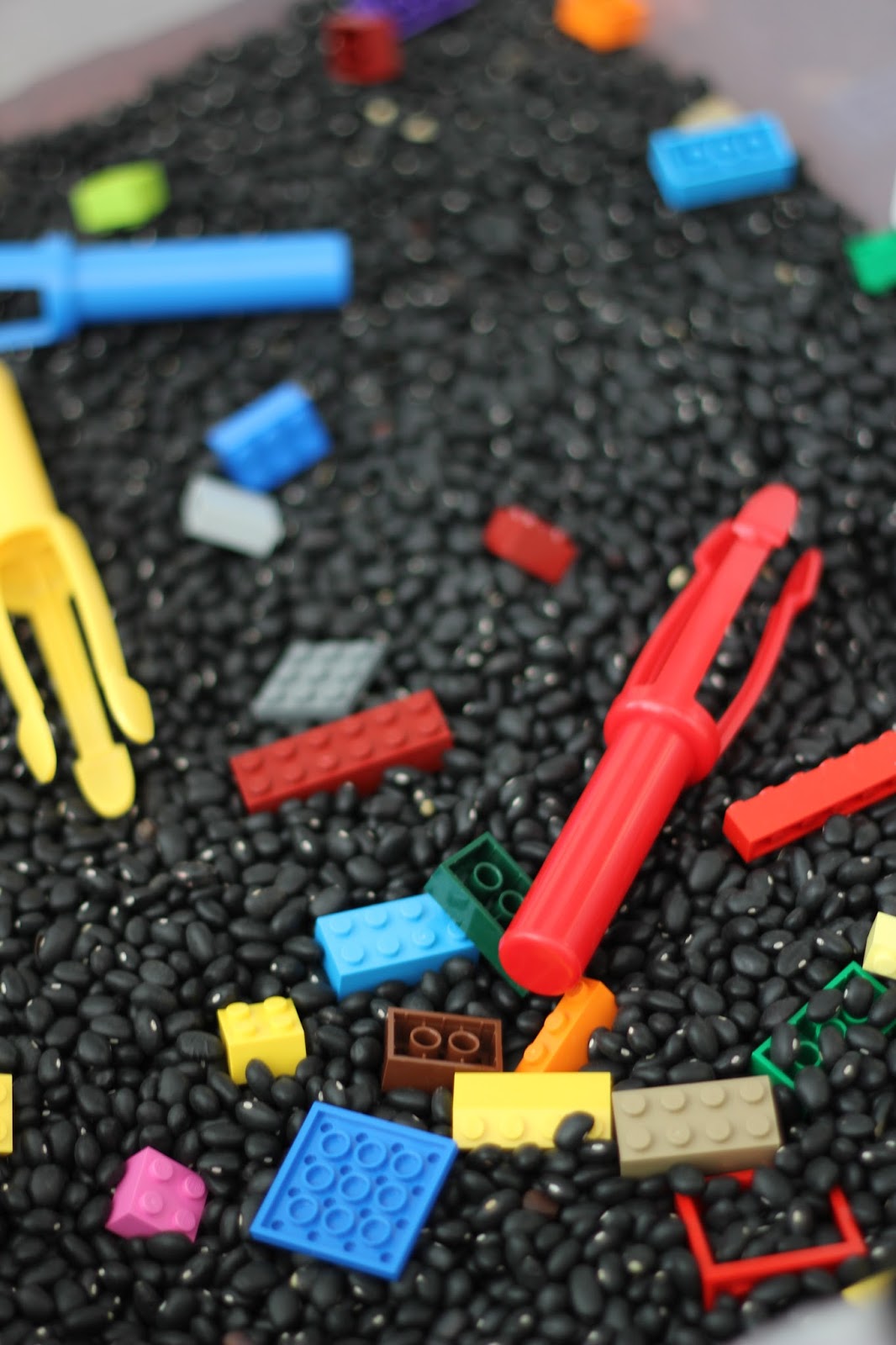 Toddler Approved! Super Quick to Make LEGO Sensory Bin for Kids