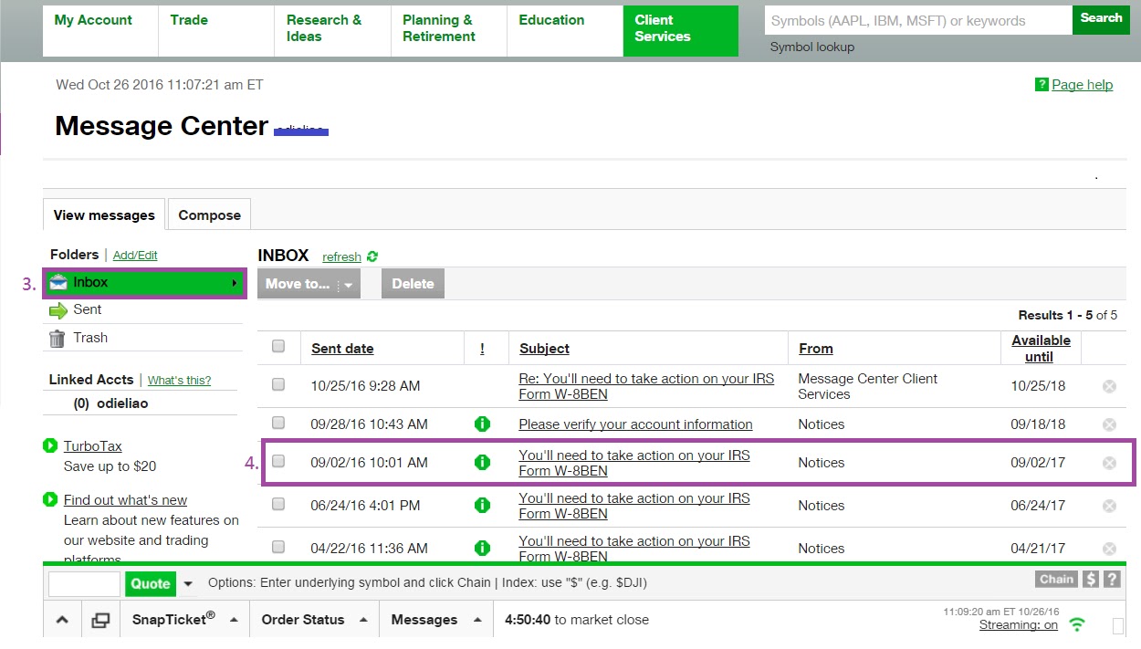 invest diary TD Ameritrade W8BEN過期,如何處理/重新申請?