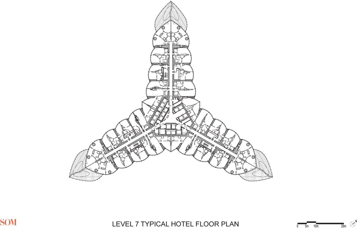 Проект бурдж халифа чертеж