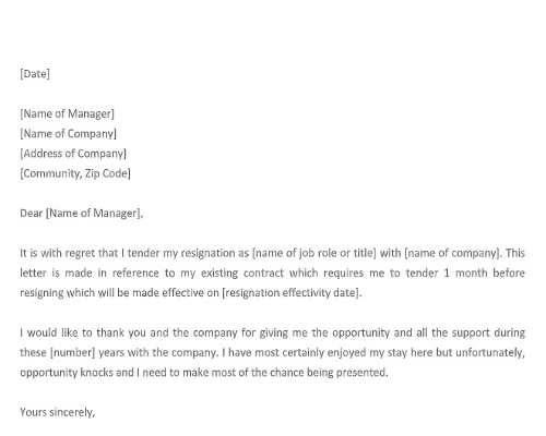 Resignation Letter for Private Company Resignation Letter for Private Company