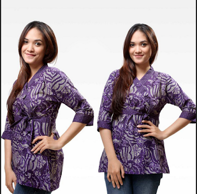 model baju batik kantor wanita dewasa