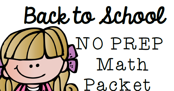 Kelly McCown: Back To School NO PREP Math Packet - 3rd Grade