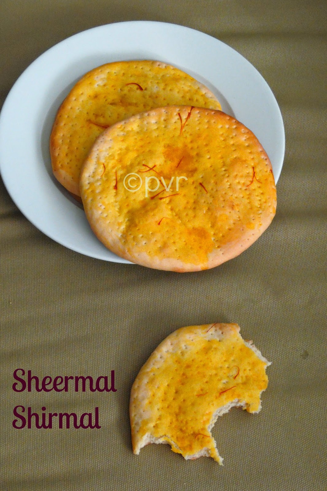 Sheermal, Shirmal, Saffron flatbread