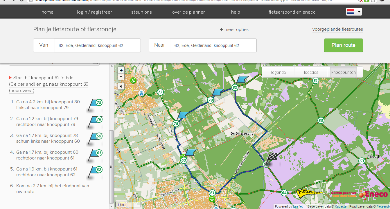 BoCycle: Fietsknooppunten op de Garmin navigator