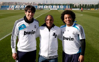 Kaka, Roberto Carlos and Marcelo