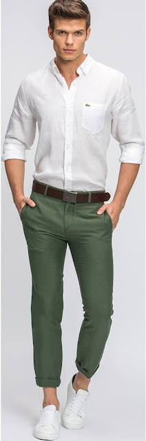 Yeşil pantolon kombini
