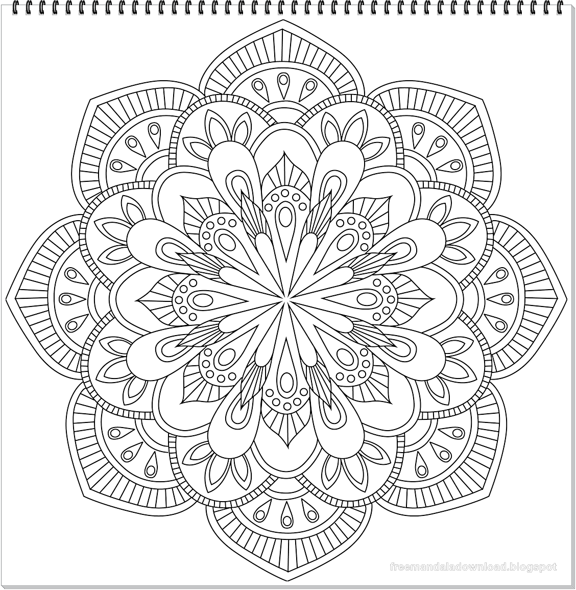 Schöne MandalaMalvorlagen Super Qualität Free Mandala