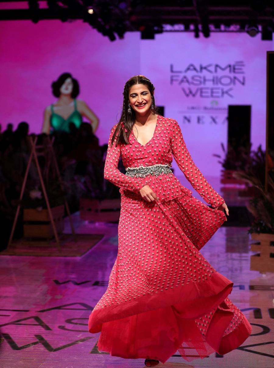 Beautiful Indian model Aahana Kumra At Lakme Fashion Week 2019 ...