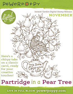 Power Poppy, Marcella Hawley, Partridge in a Pear Tree, Instant Garden Digital, November 2015