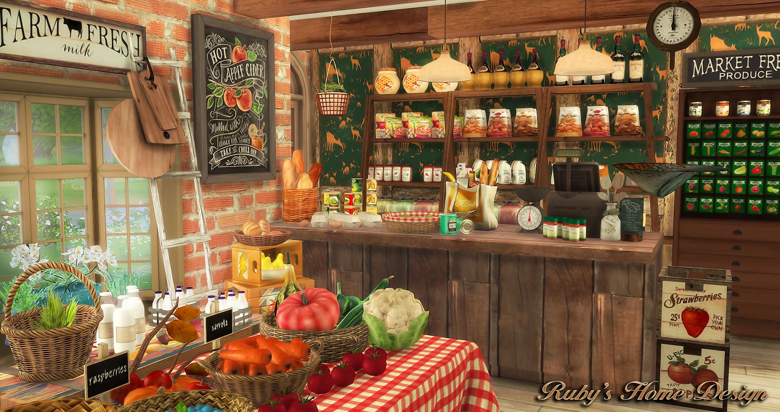 Sims 4 Farmer's Market 農莊的小市場 [ Ruby Red Sims ]