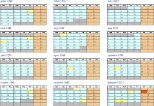 Calendari Laboral 2012