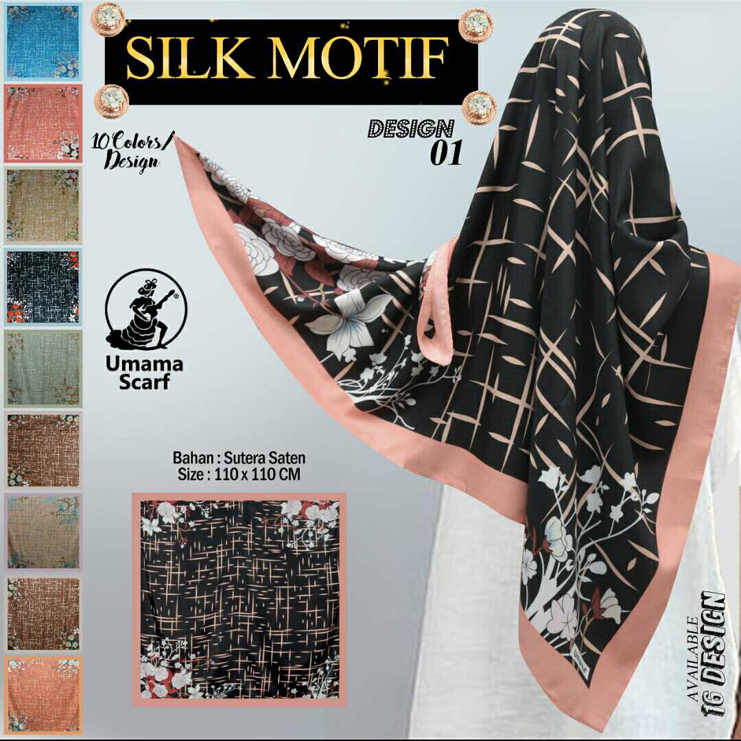 Jilbab iSilki iMotifi By Umama Scarf All Design iHargai Murah 
