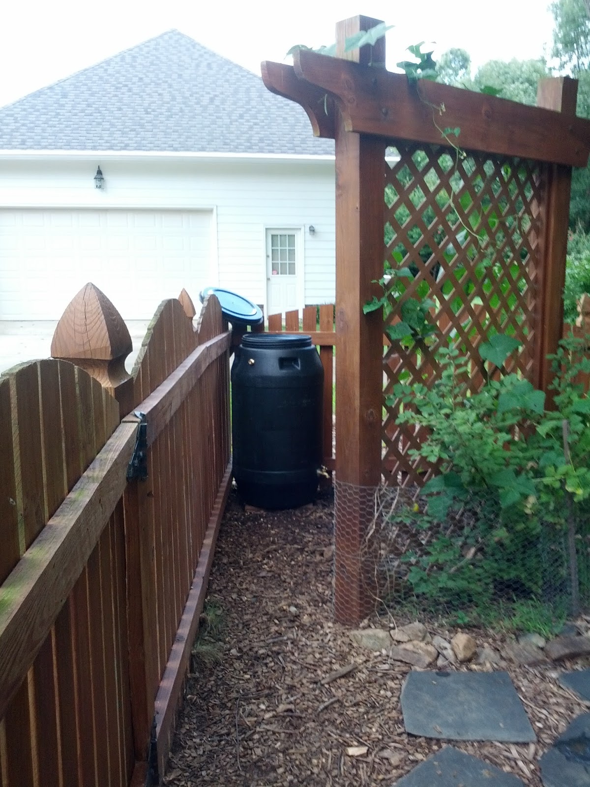 Delete the Nuts: Installing overflow rain barrel #2