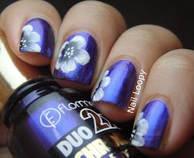 nail loopy: FLORMAR DUO 2X CHROME DC07 & ONE STROKE FLOWERS