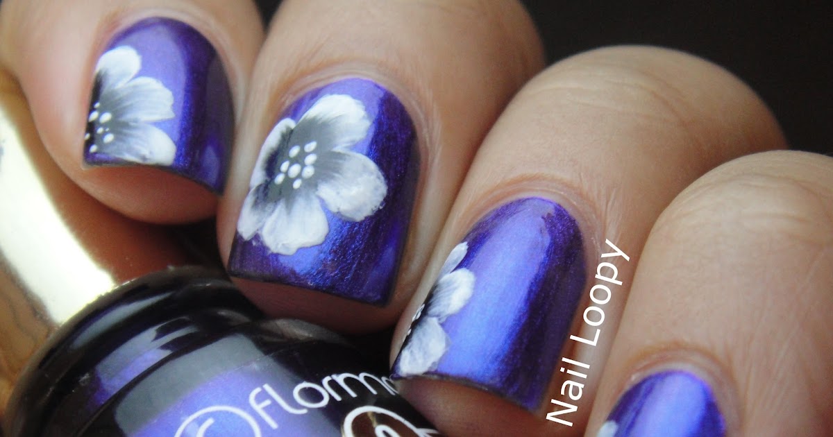 nail loopy: FLORMAR DUO 2X CHROME DC07 & ONE STROKE FLOWERS