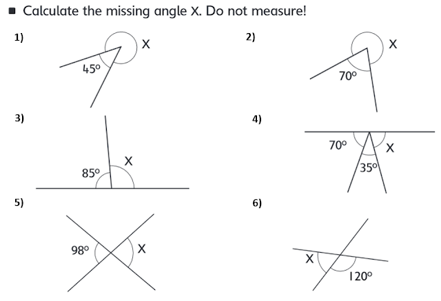 Missing angles homework year 6 image