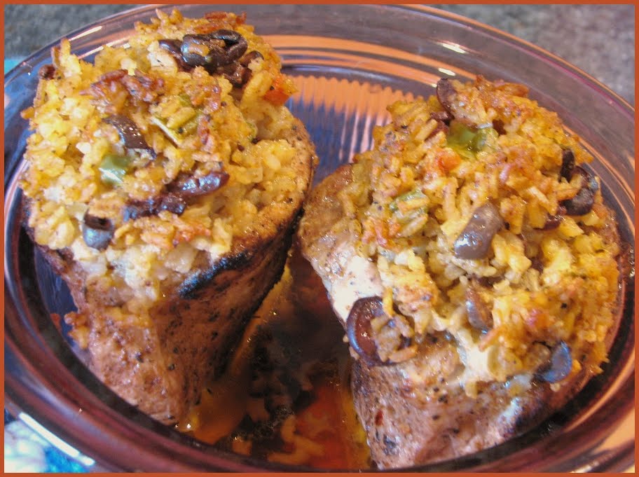 Fat Johnny's Front Porch Jambalaya Stuffed Pork Chops