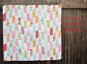 Striped Chevrons quilt tutorial from Kitchen Table Quilting